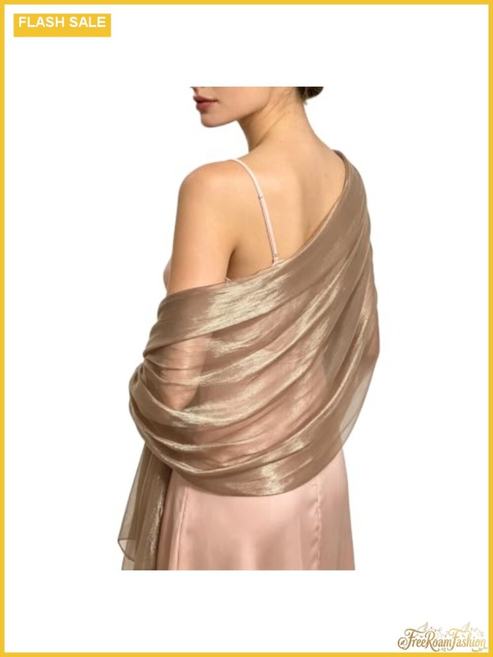 Sparkly Chiffon Shawl Wrap Sheer Scarf for Evening Dress Wedding Party